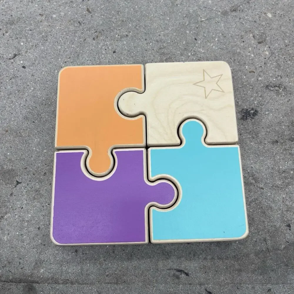 Lovevery Large Chunky Wooden Jigsaw Puzzle Montessori Toddler‎ 6.5” H87
